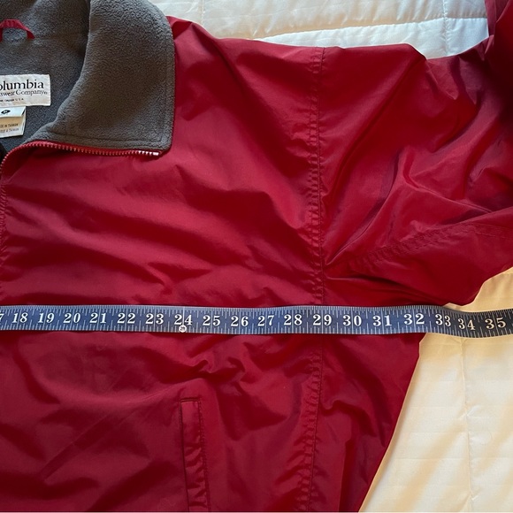 Columbia Full Zip Insulated Winter Men Jacket w fleece lining Sz X-Large in Red - Picture 13 of 15